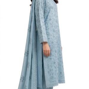Aadora - Sky Blue Printed Lawn 3-Piece Suit - Summer Collection
