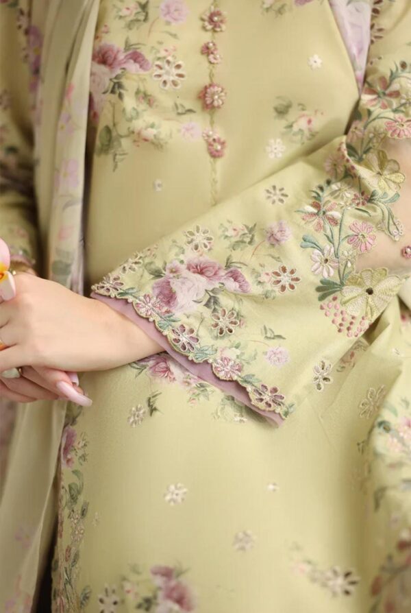 Aadora - Lemon Yellow Floral Printed Lawn 3-Piece - Summer Collection