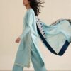 Aadora - Ice Blue Embroidered Khaddar 3-Piece with Heavy Shawl