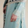 Aadora - Ice Blue Embroidered Khaddar 3-Piece with Heavy Shawl