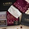 Winter Festive Premium Embroidered Khaddar-Mehroon