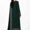 Aadora - Dark Bottle Green Heavy Embroidered Karandi 3-Piece