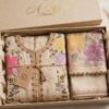 Aadora - Beige Floral Printed Karandi 3-Piece Suit