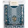 Aadora - Teal Blue Luxury Embroidered Chiffon 3-Piece Suit