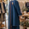 Aadora - Navy Blue Heavy Embroidered Lawn Suit - Festive Collection