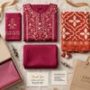 Aadora - Shocking Pink Embroidered Dhanak Suit - Winter Festive Collection