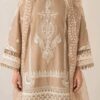 Aadora - Beige Skin Embroidered Lawn 3 Piece Suit - White Embroidery - Festive Collection - With Box